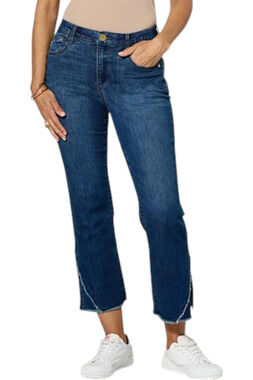 Democracy "Ab"solution Hi-Rise Cropped Barely Boot Jean Blue - Regular